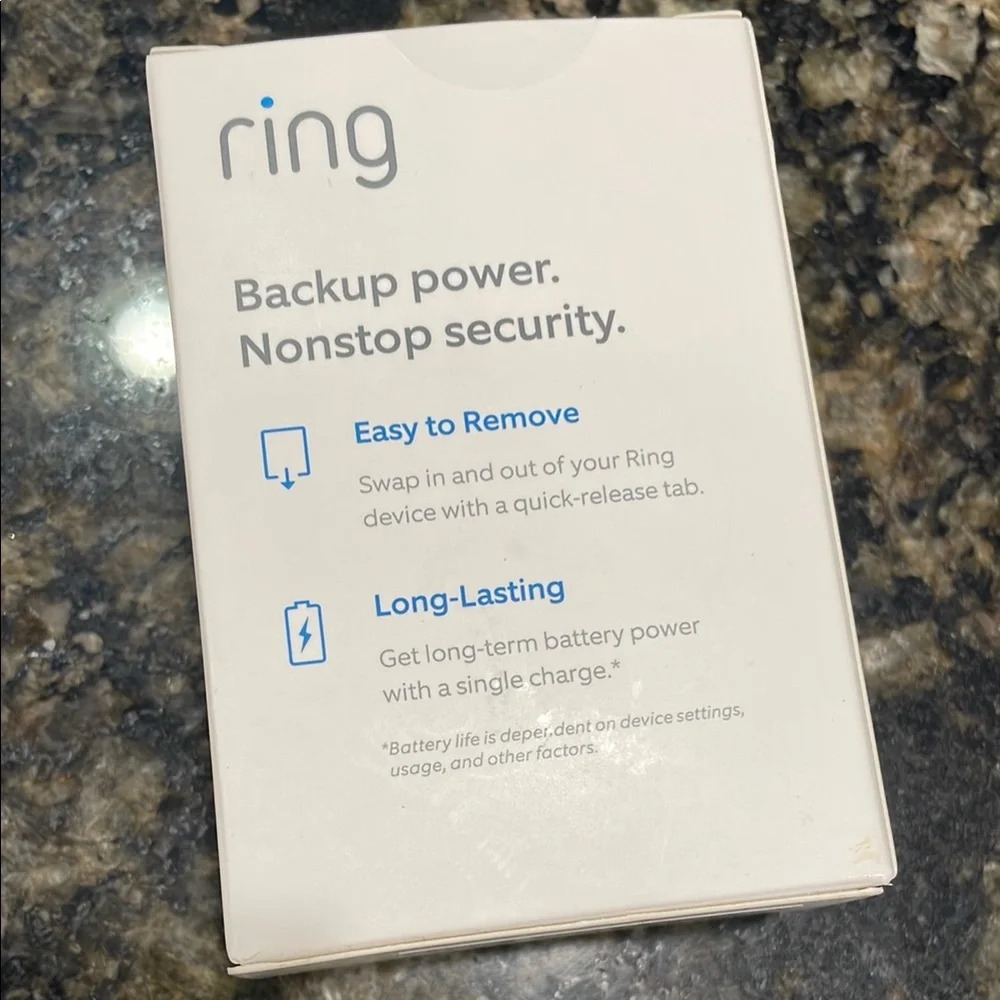 Ring Rechargeable Quick Release Battery Pack